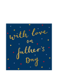Woodmansterne Text and Hearts Father's Day card, imported from the UK