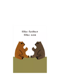 Woodmansterne Father's Day card two bears in sunglasses, UK version