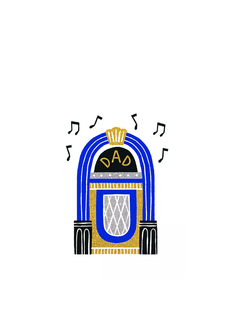 Art File Jukebox Father's Day Card (British brand)