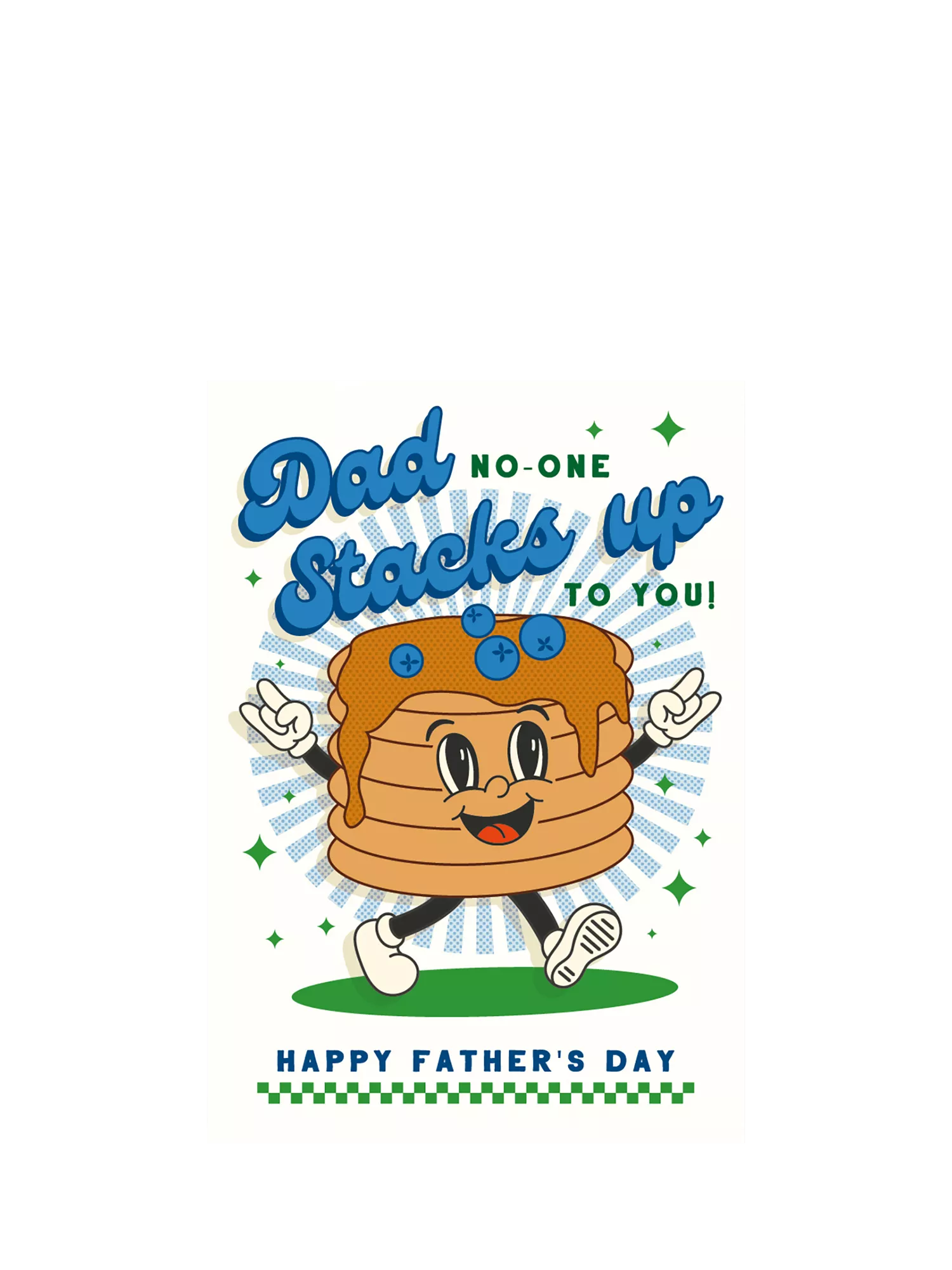 Art File Father's Day greeting card with pancake design, UK version