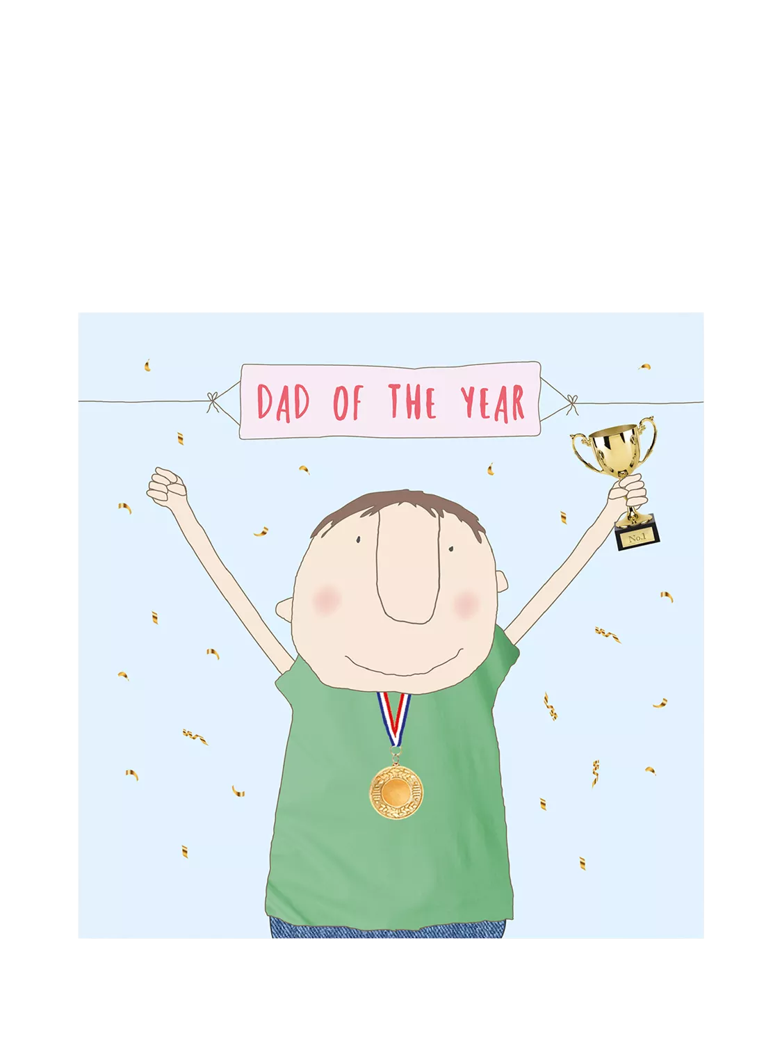 Rosie Made A Thing Dad of the Year Father's Day card 155mm square - British product