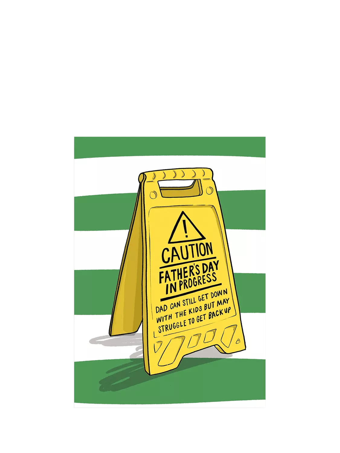 Running With Scissors Father's Day card with warning sign - British product