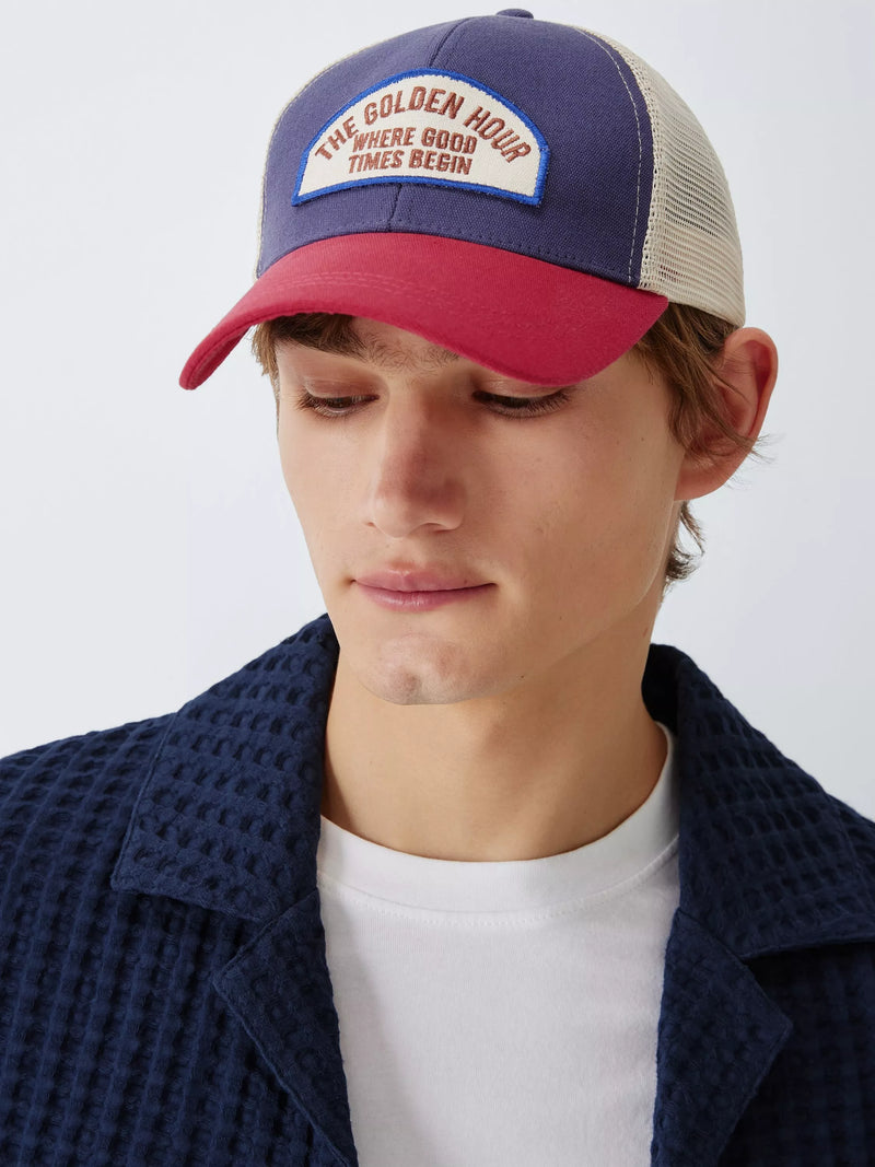 John Lewis Golden Hour baseball cap blue multi, UK version