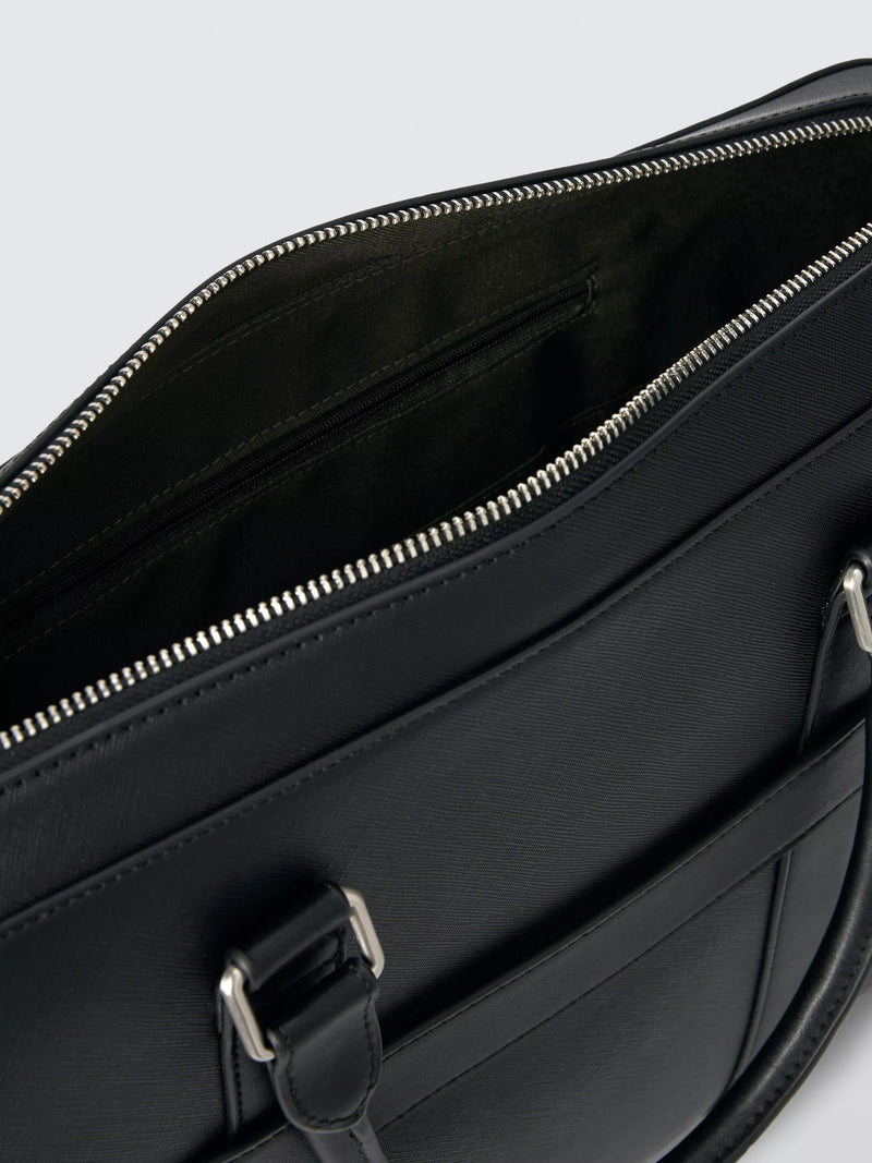 John Lewis Zurich Zipped Briefcase Black - British product