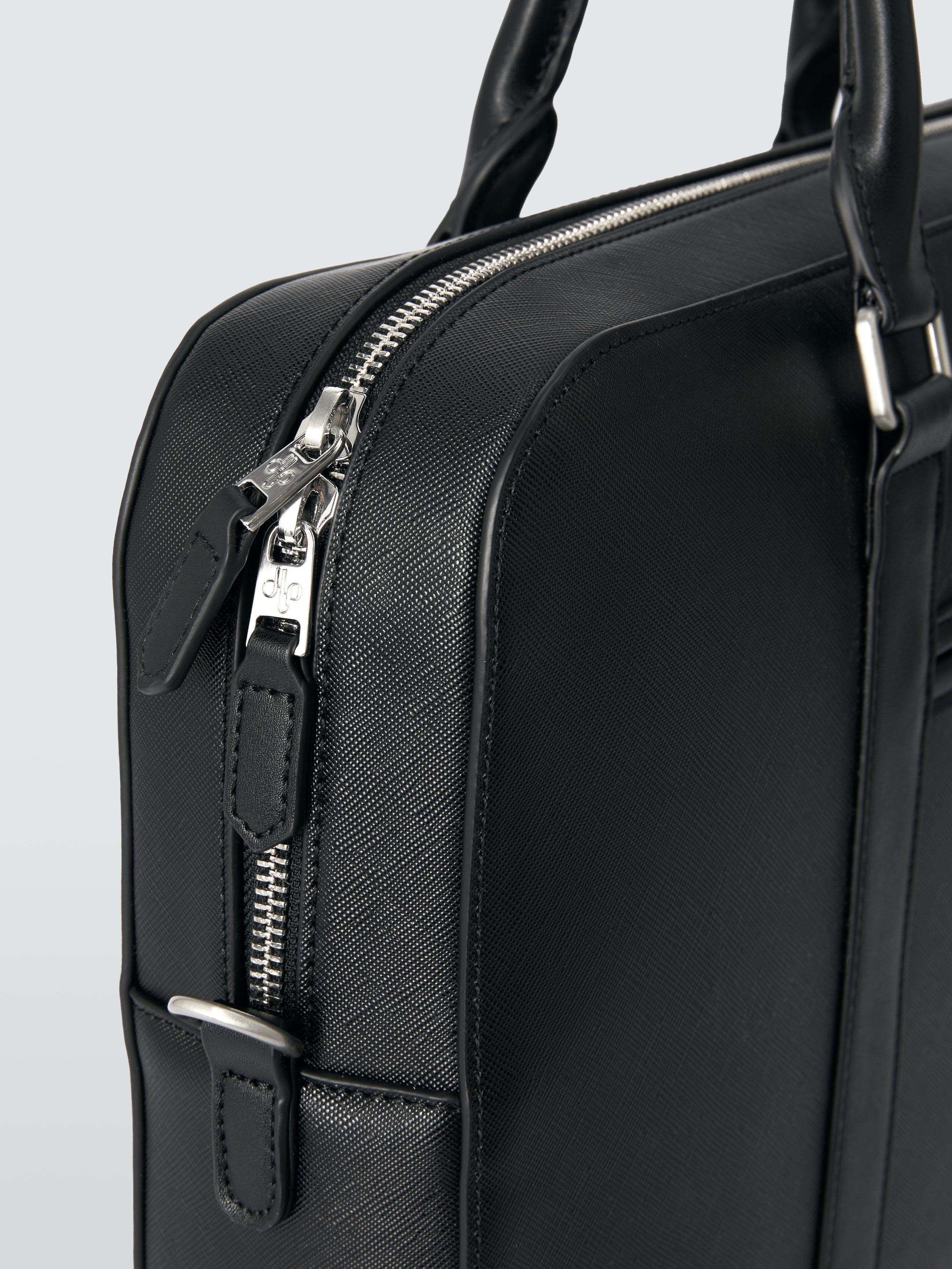 John Lewis Zurich Zipped Briefcase Black - British product