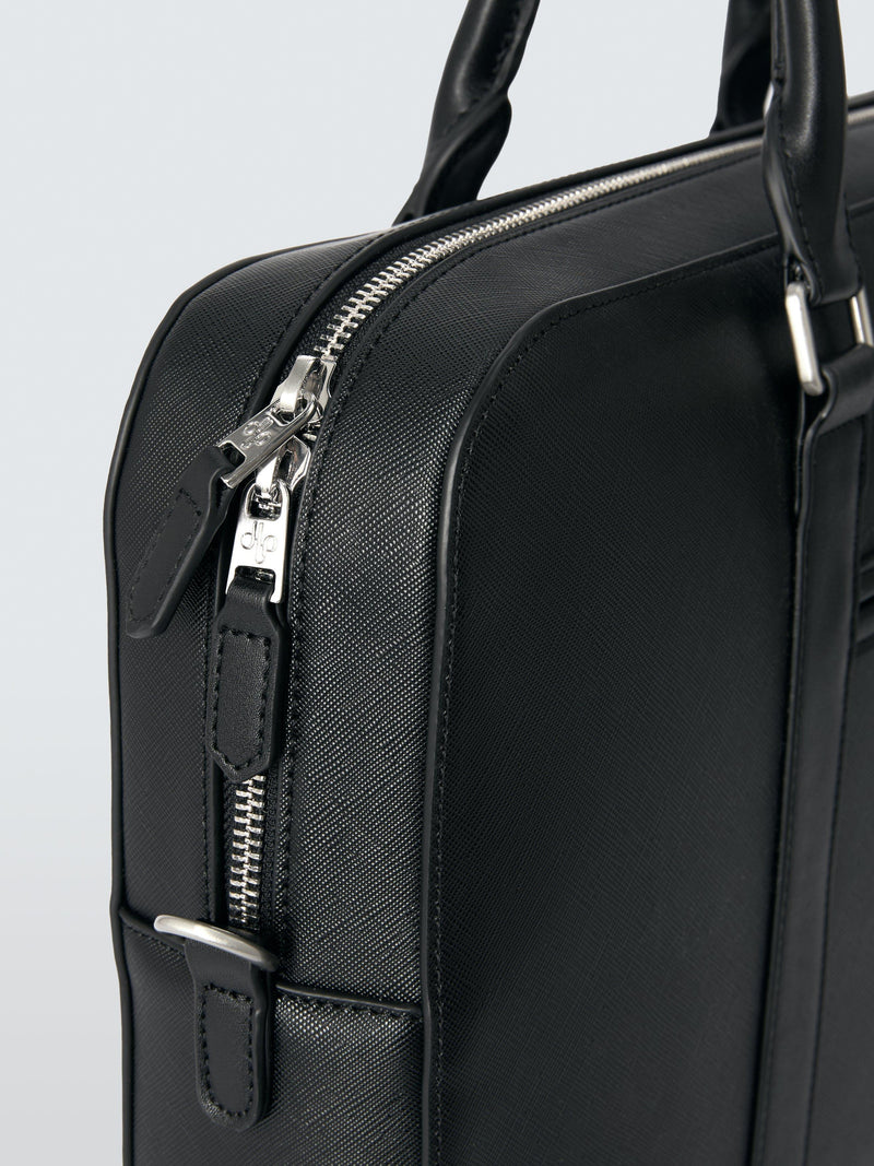 John Lewis Zurich Zipped Briefcase Black - British product