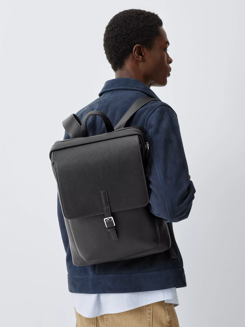 John Lewis Zurich zipped black backpack (British brand)