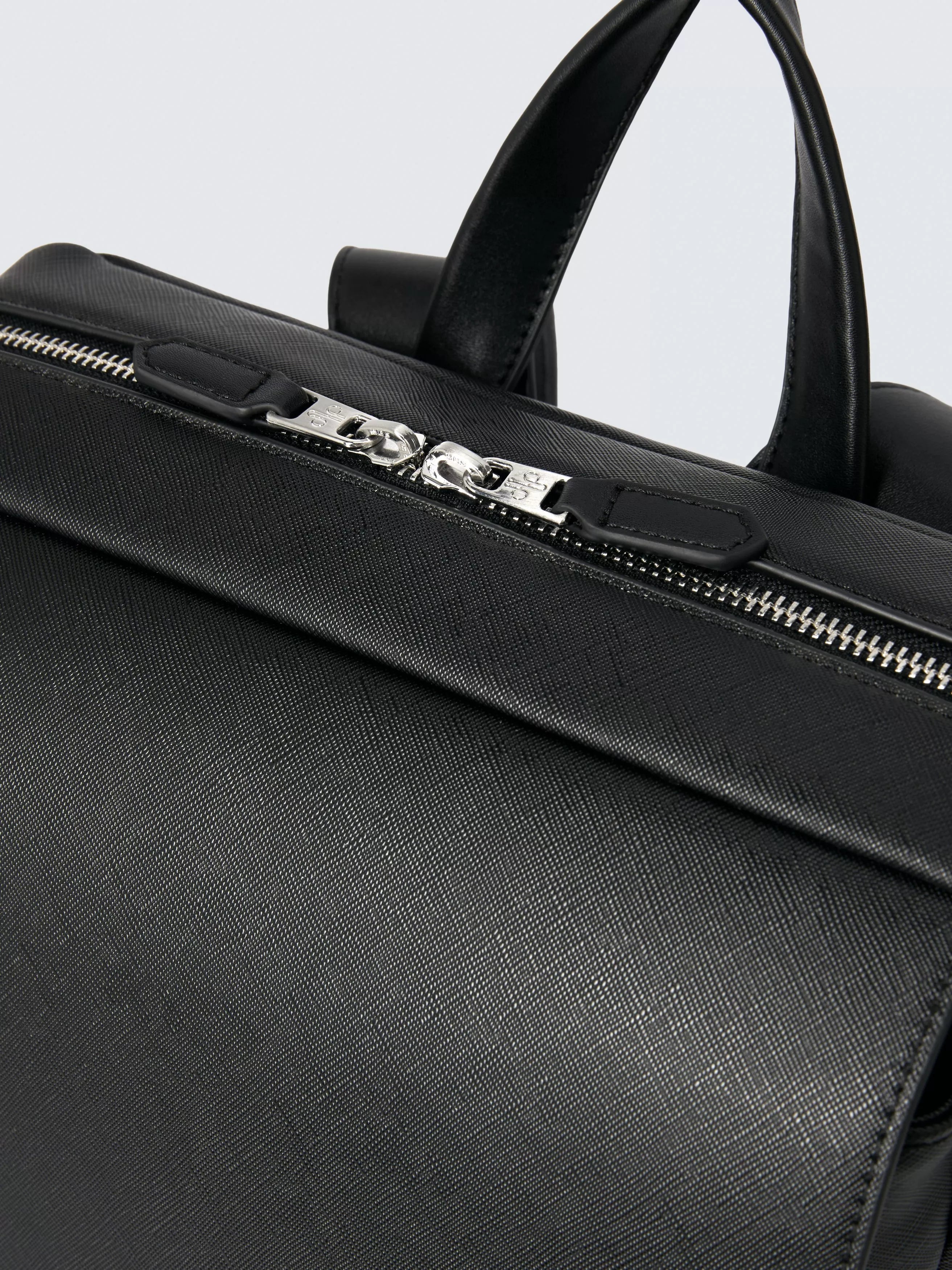 John Lewis Zurich zipped black backpack (British brand)