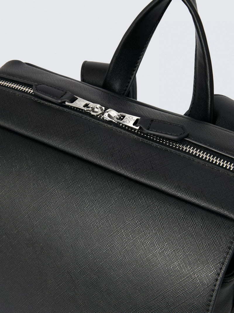 John Lewis Zurich zipped black backpack (British brand)