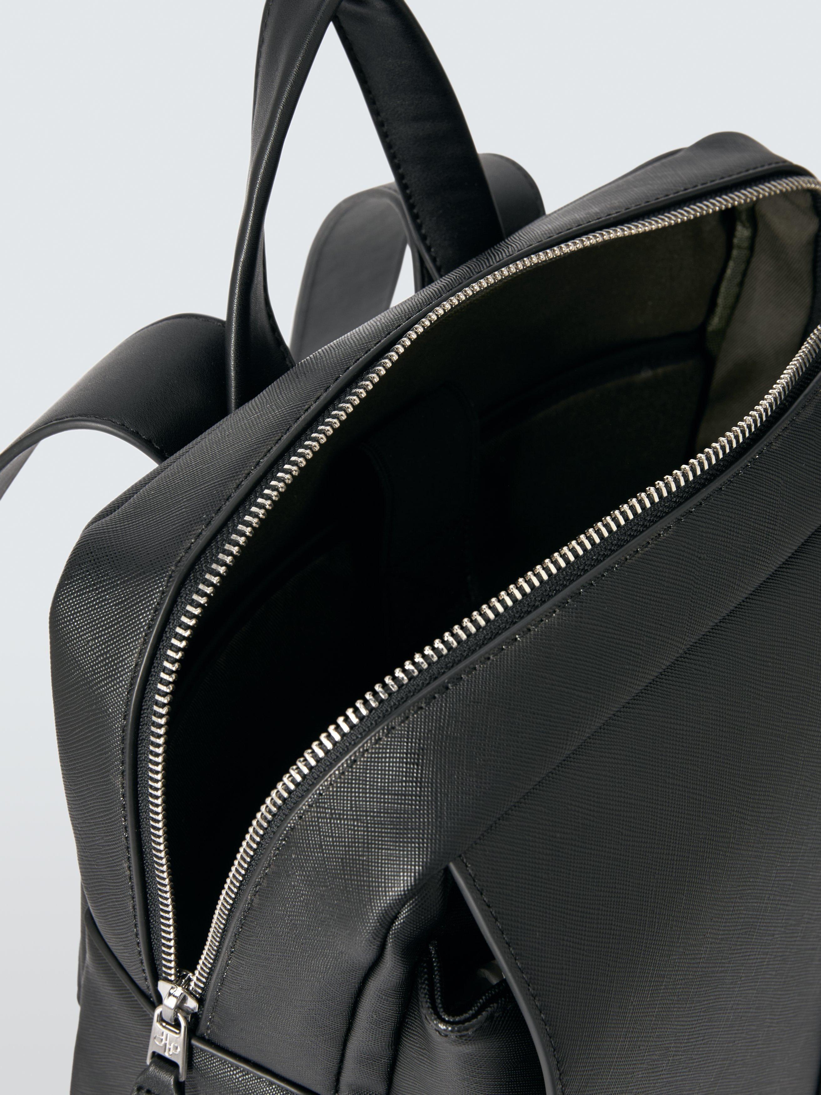 John Lewis Zurich zipped black backpack (British brand)
