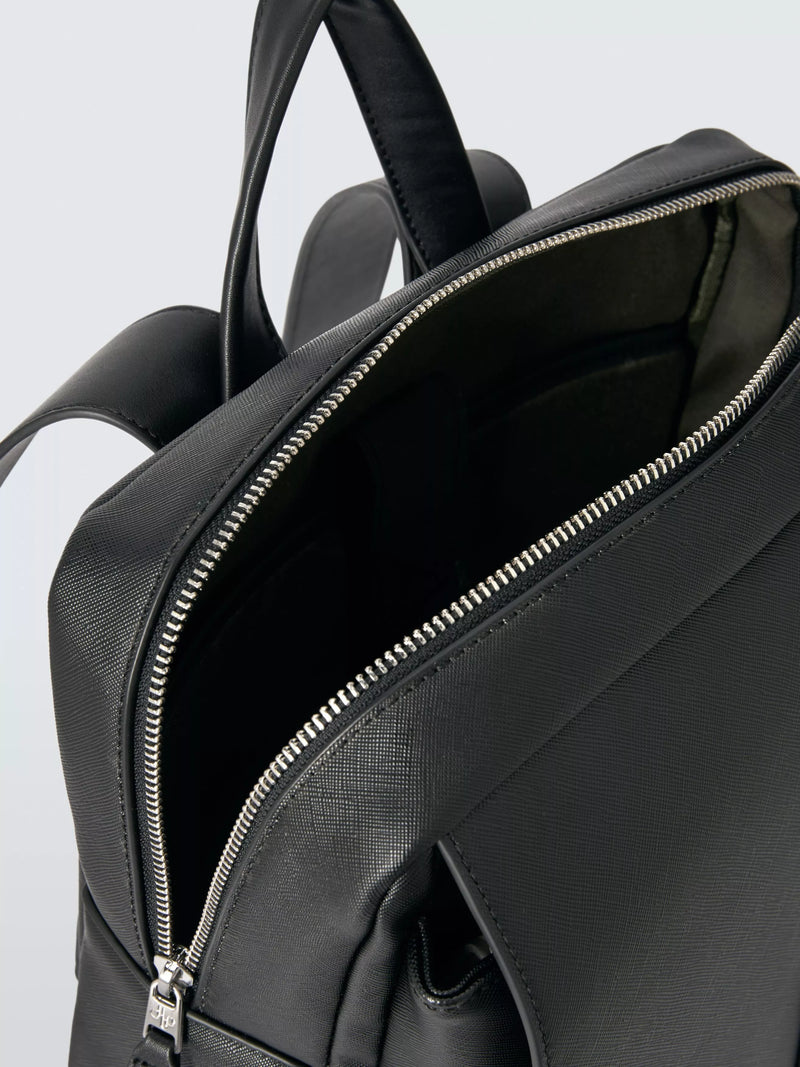 John Lewis Zurich zipped black backpack (British brand)