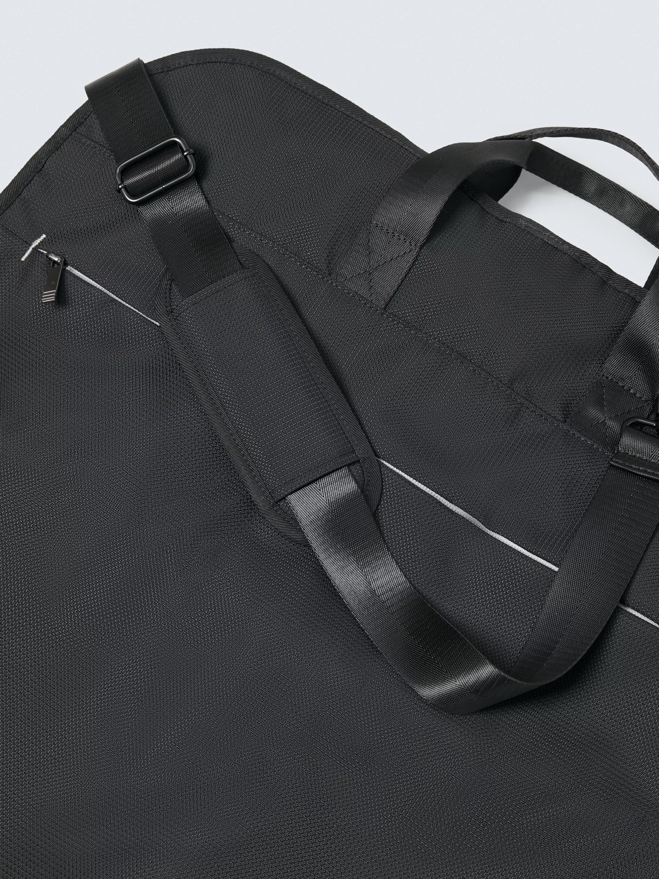 John Lewis Vienna zipped garment bag black 100% polyester (British brand)