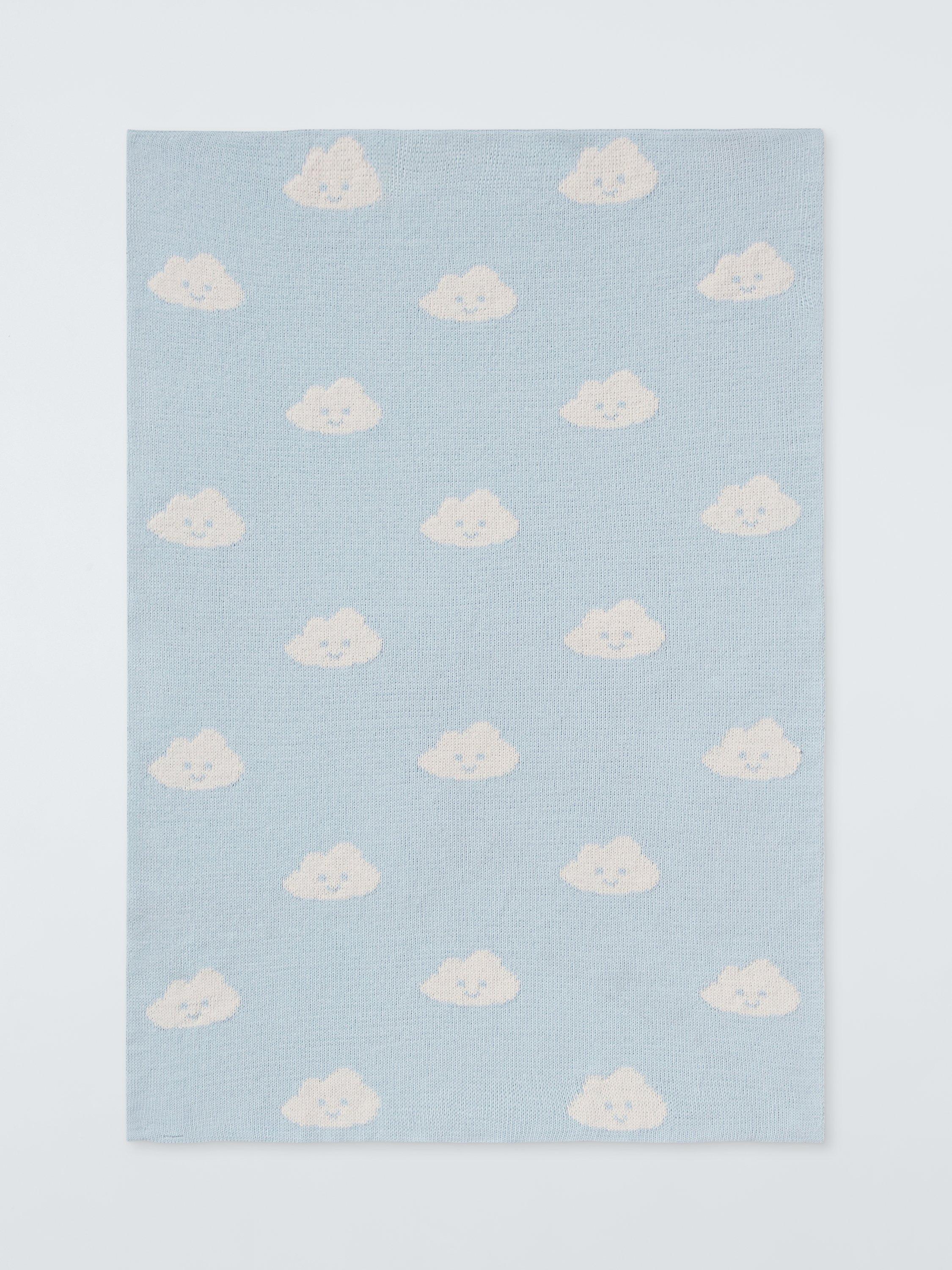 John Lewis cloud chenille blanket blue, UK version