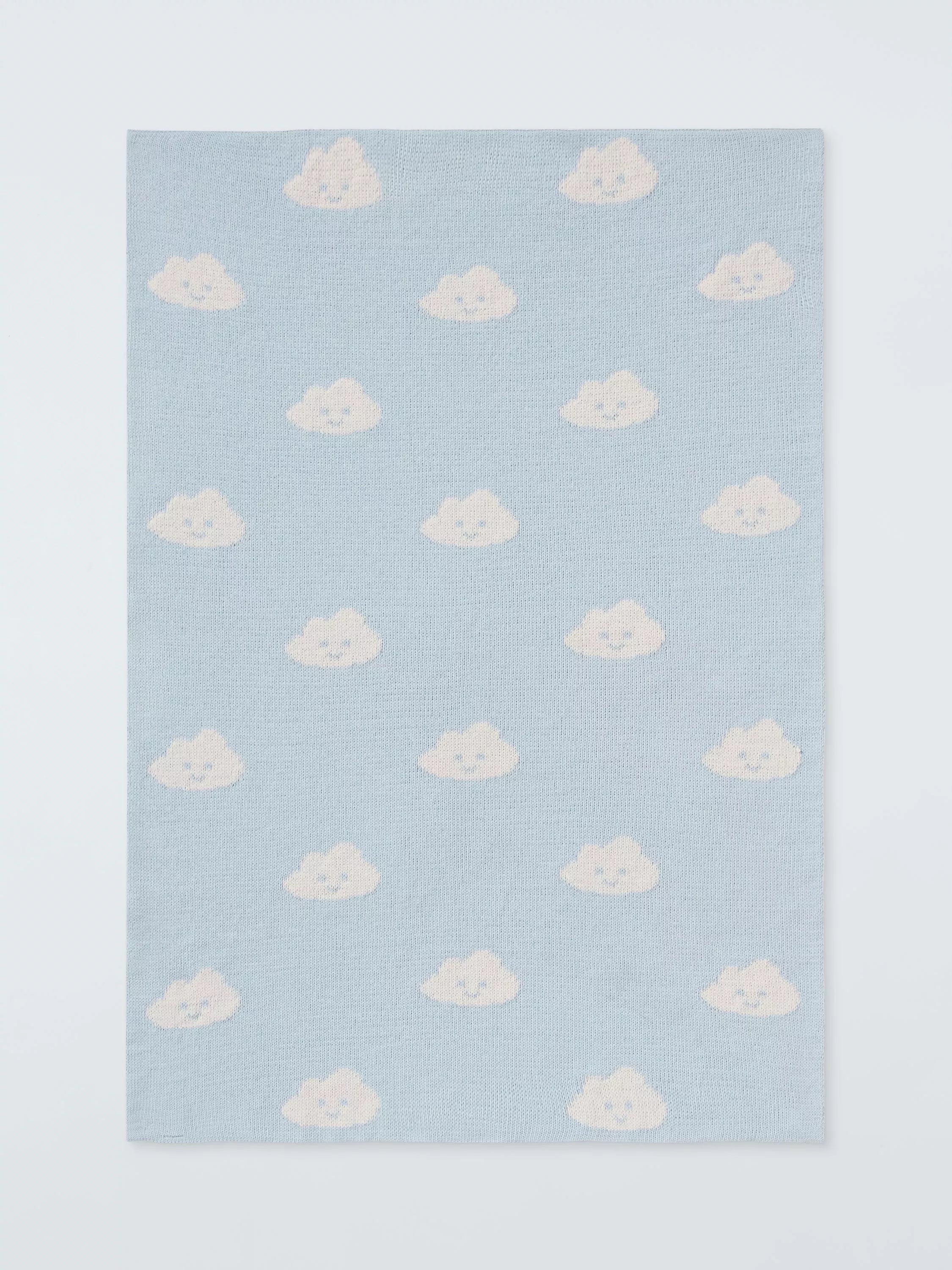 John Lewis cloud chenille blanket blue, UK version