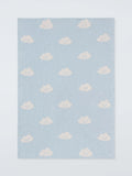 John Lewis cloud chenille blanket blue, UK version