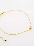 Ted Baker gold-tone crystal heart adjustable bracelet (British brand)