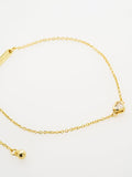 Ted Baker gold-tone crystal heart adjustable bracelet (British brand)