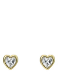 Ted Baker mini crystal heart stud earrings (British brand)