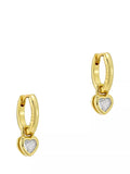 Ted Baker Harper Mini Crystal Heart Huggie Earrings