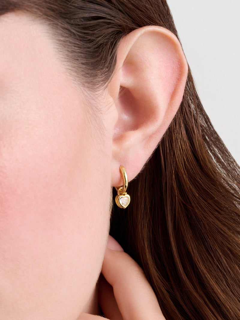 Ted Baker crystal heart huggie earrings - British product