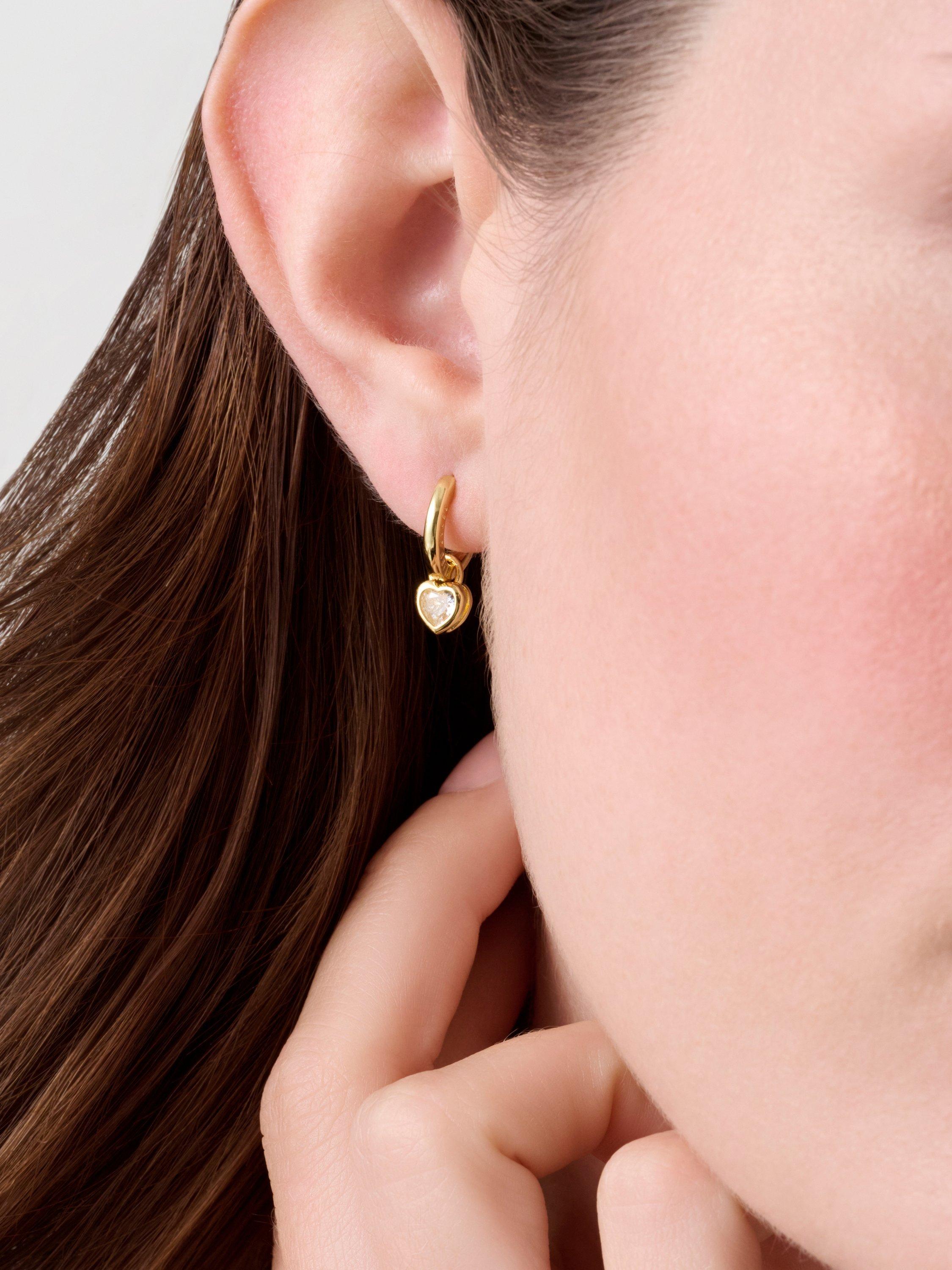 Ted Baker crystal heart huggie earrings - British product