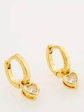 Ted Baker crystal heart huggie earrings - British product