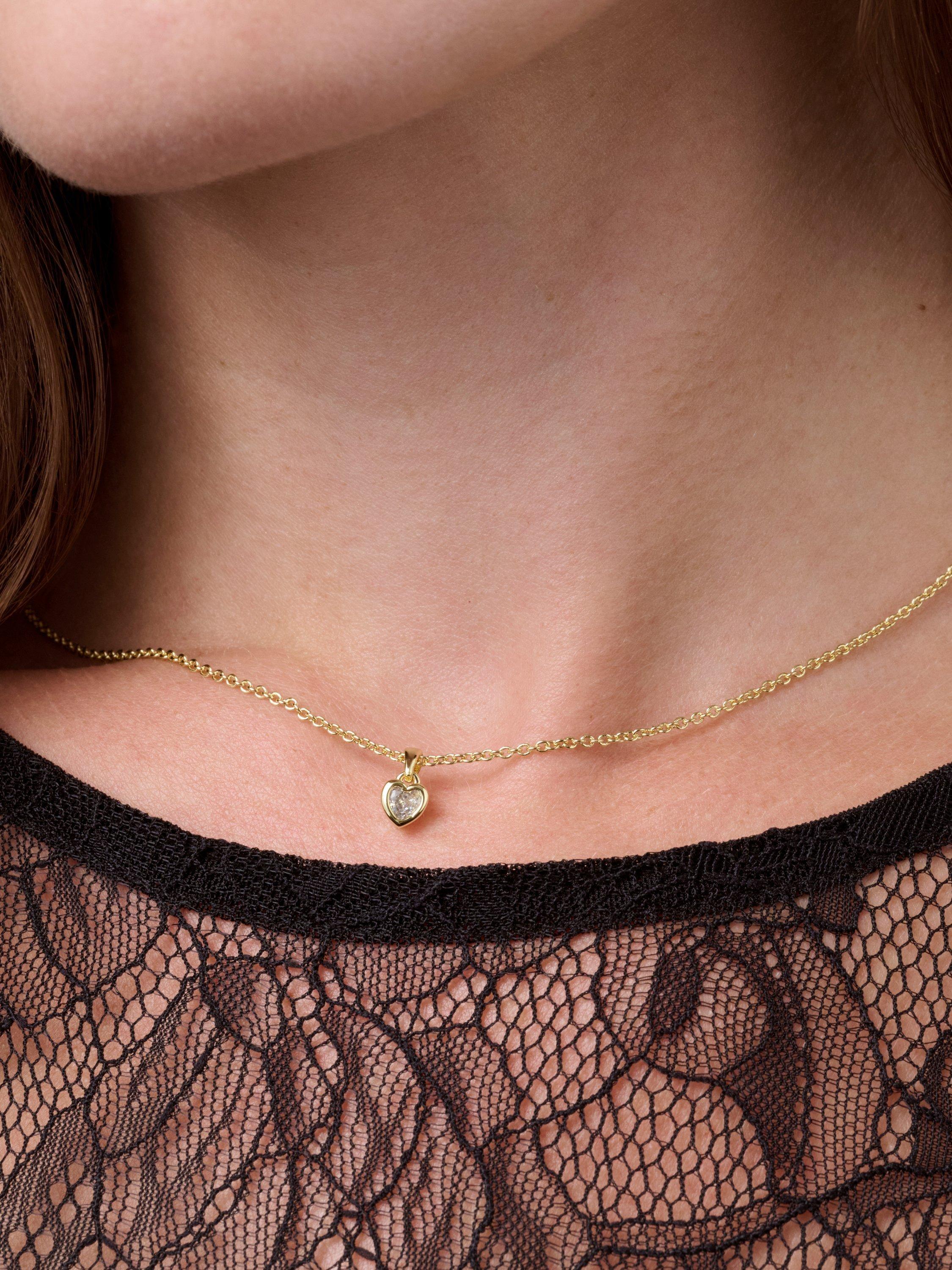 Ted Baker crystal heart pendant necklace Harlow mini - British product