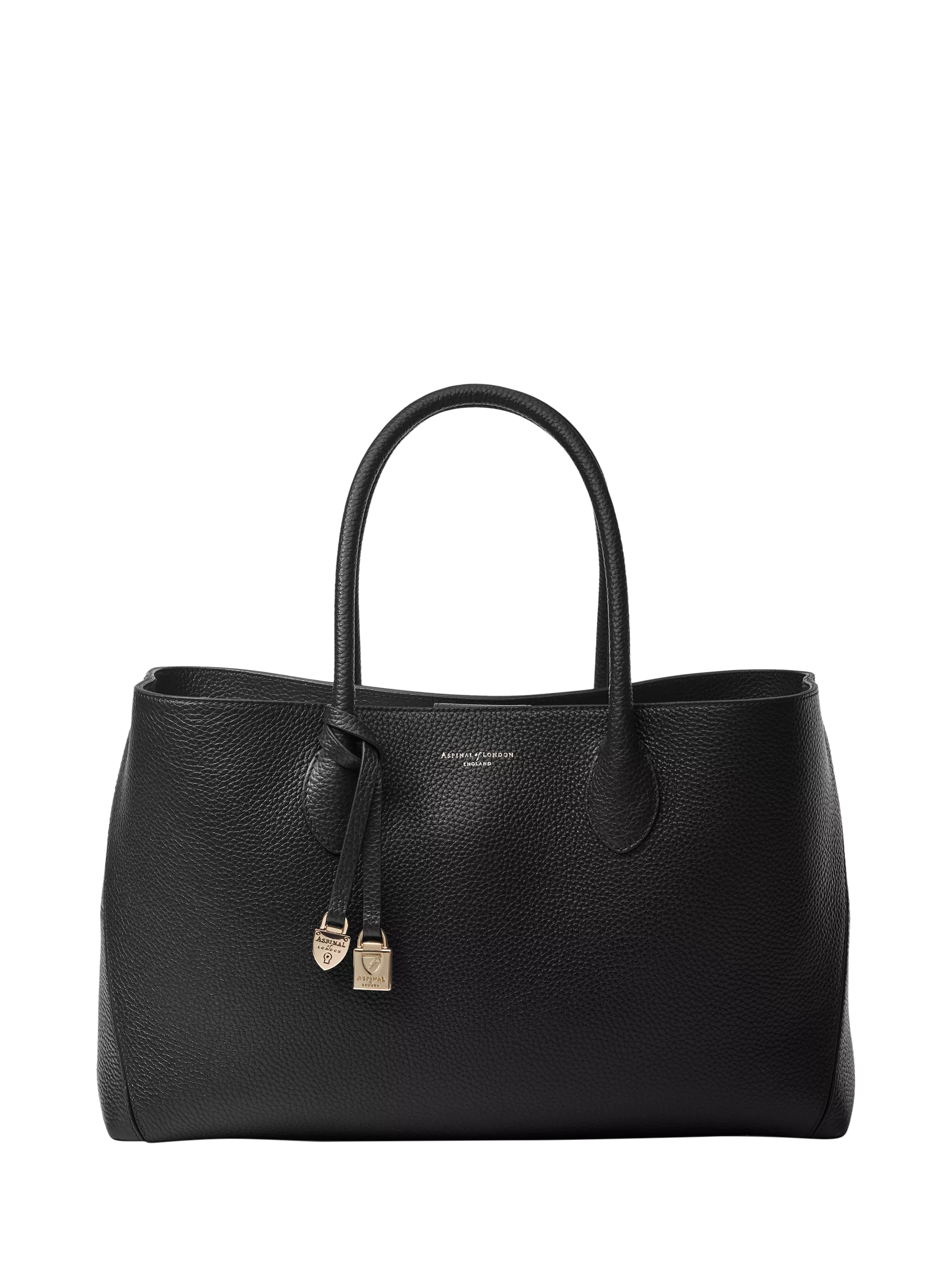 Aspinal of London leather tote bag black (British brand)