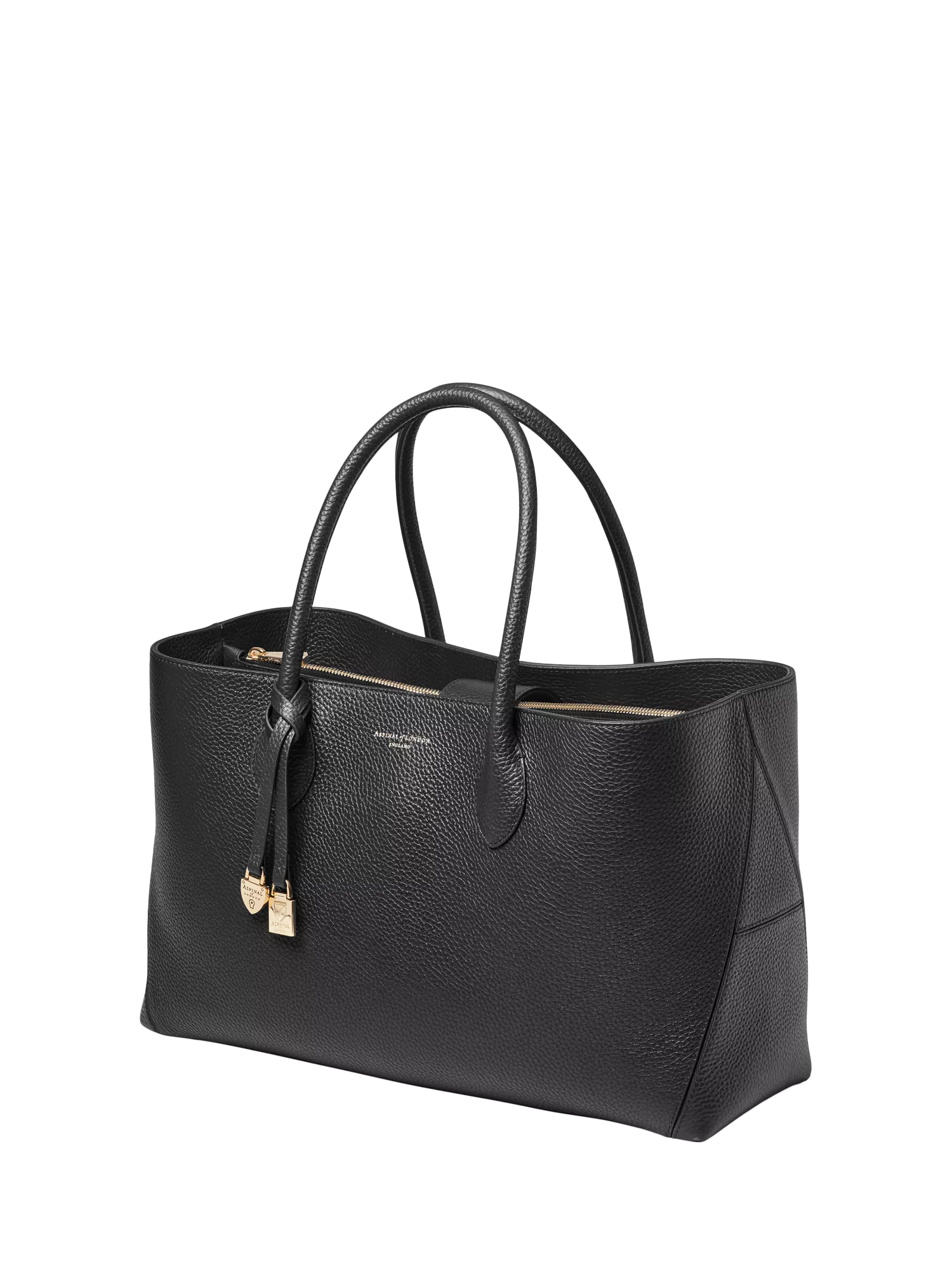 Aspinal of London leather tote bag black (British brand)