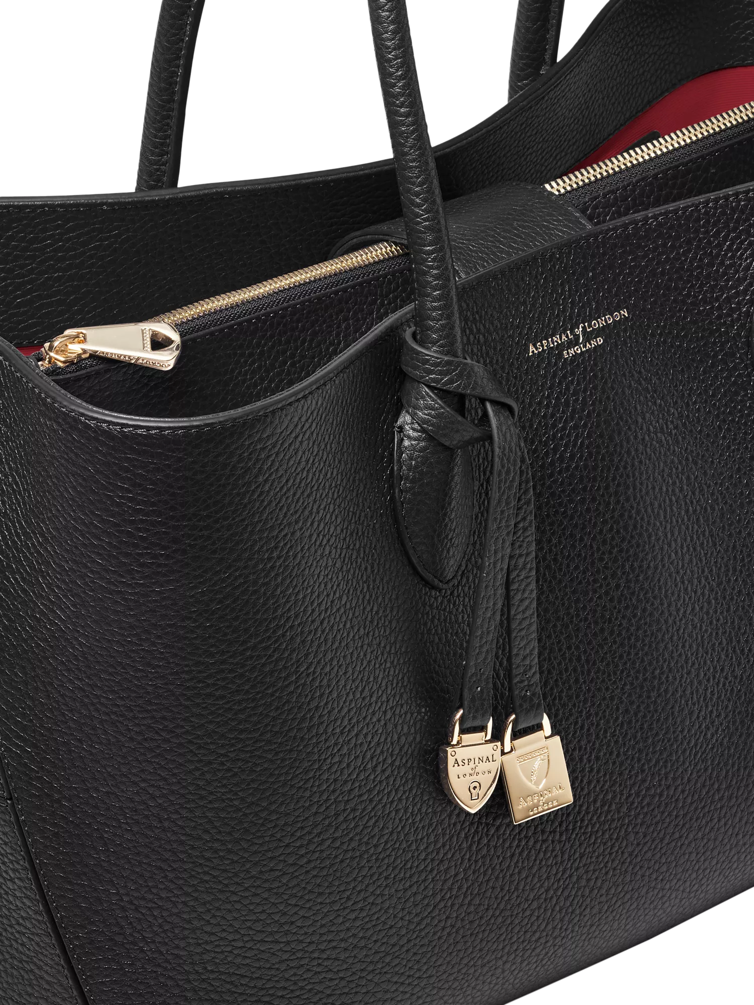 Aspinal of London leather tote bag black (British brand)