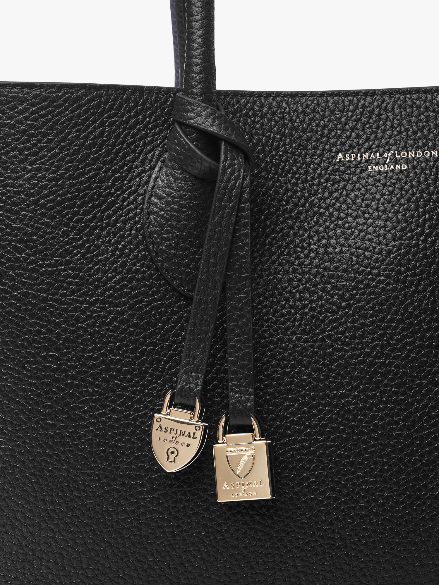Aspinal of London leather tote bag black (British brand)