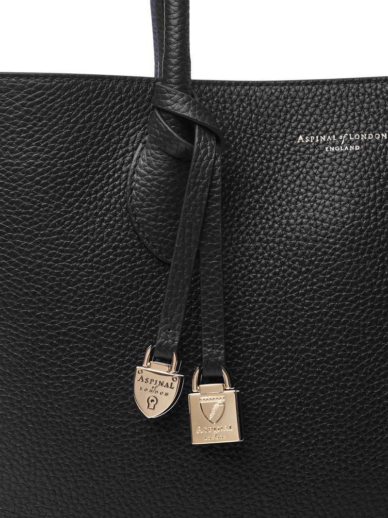 Aspinal of London leather tote bag black (British brand)
