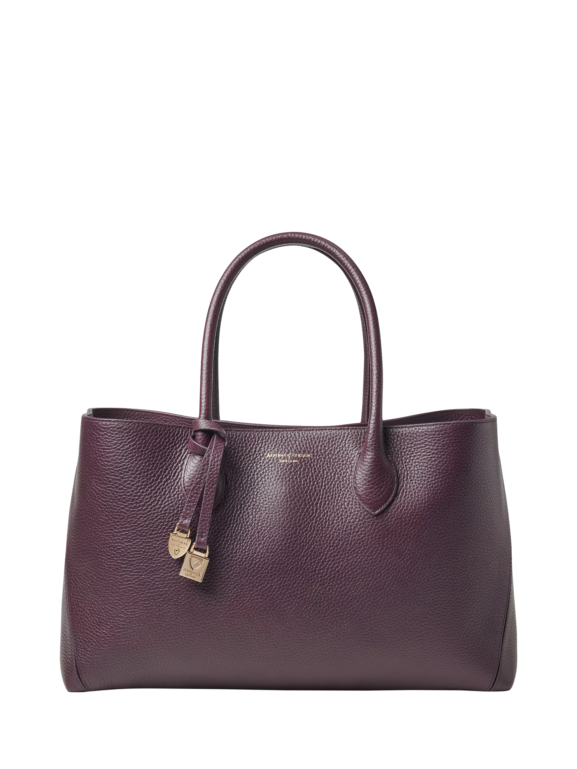 Aspinal of London leather tote bag with Bee charms (British brand)