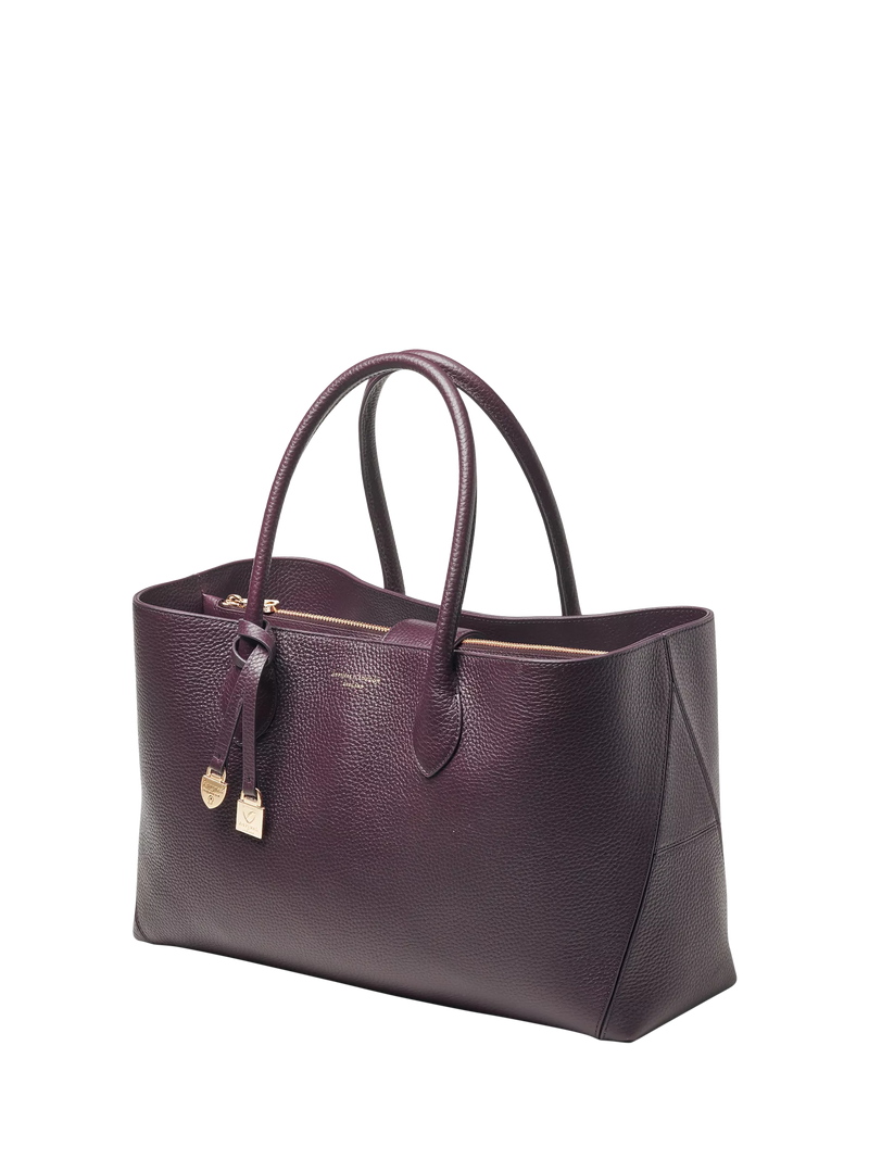 Aspinal of London leather tote bag with Bee charms (British brand)