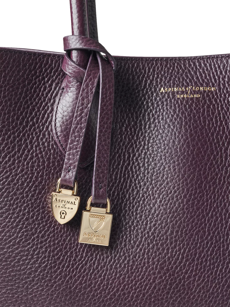 Aspinal of London leather tote bag with Bee charms (British brand)