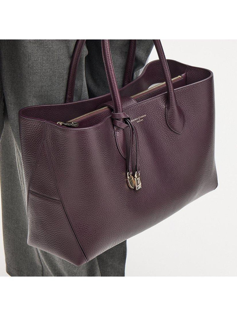 Aspinal of London leather tote bag with Bee charms (British brand)