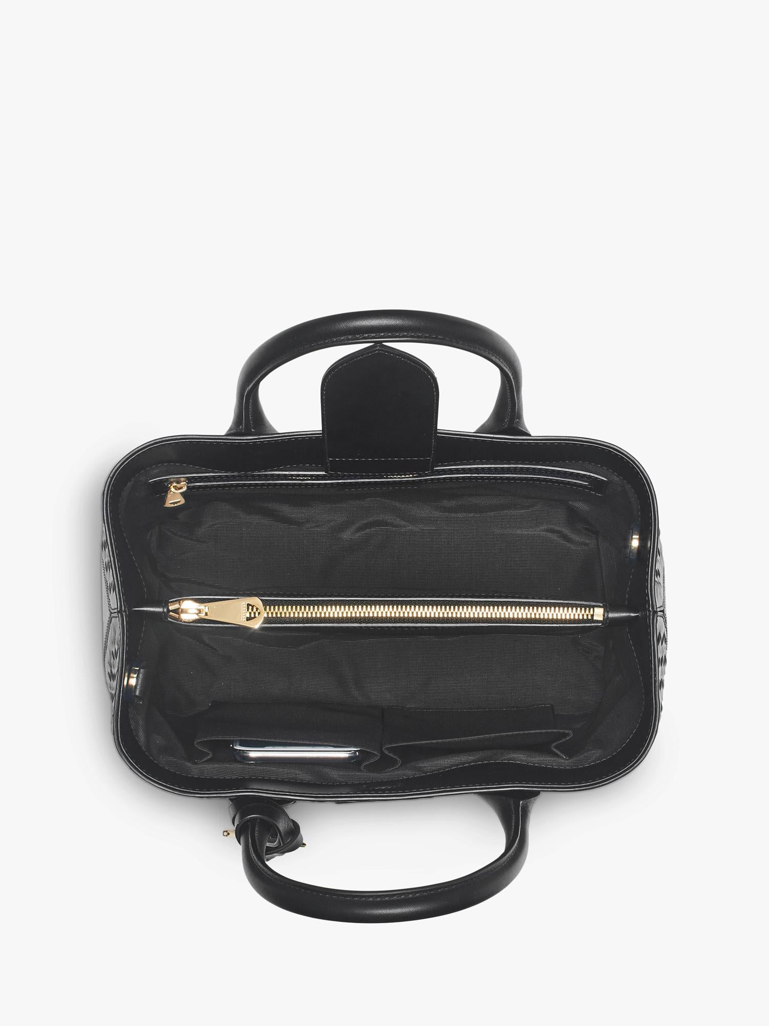 Aspinal of London woven leather midi tote bag (British brand)