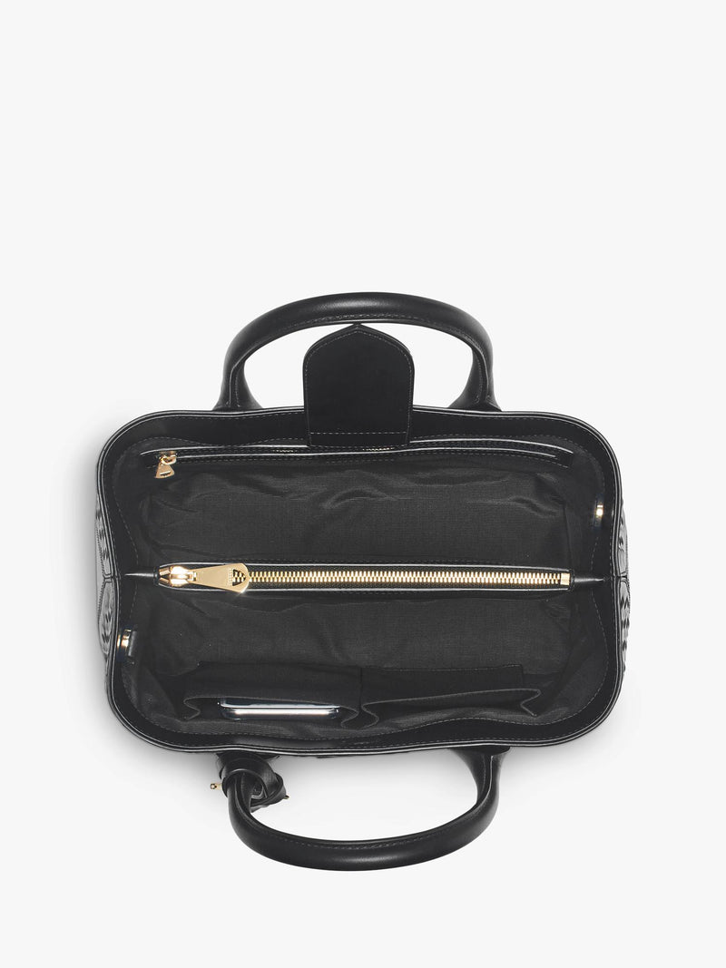 Aspinal of London woven leather midi tote bag (British brand)