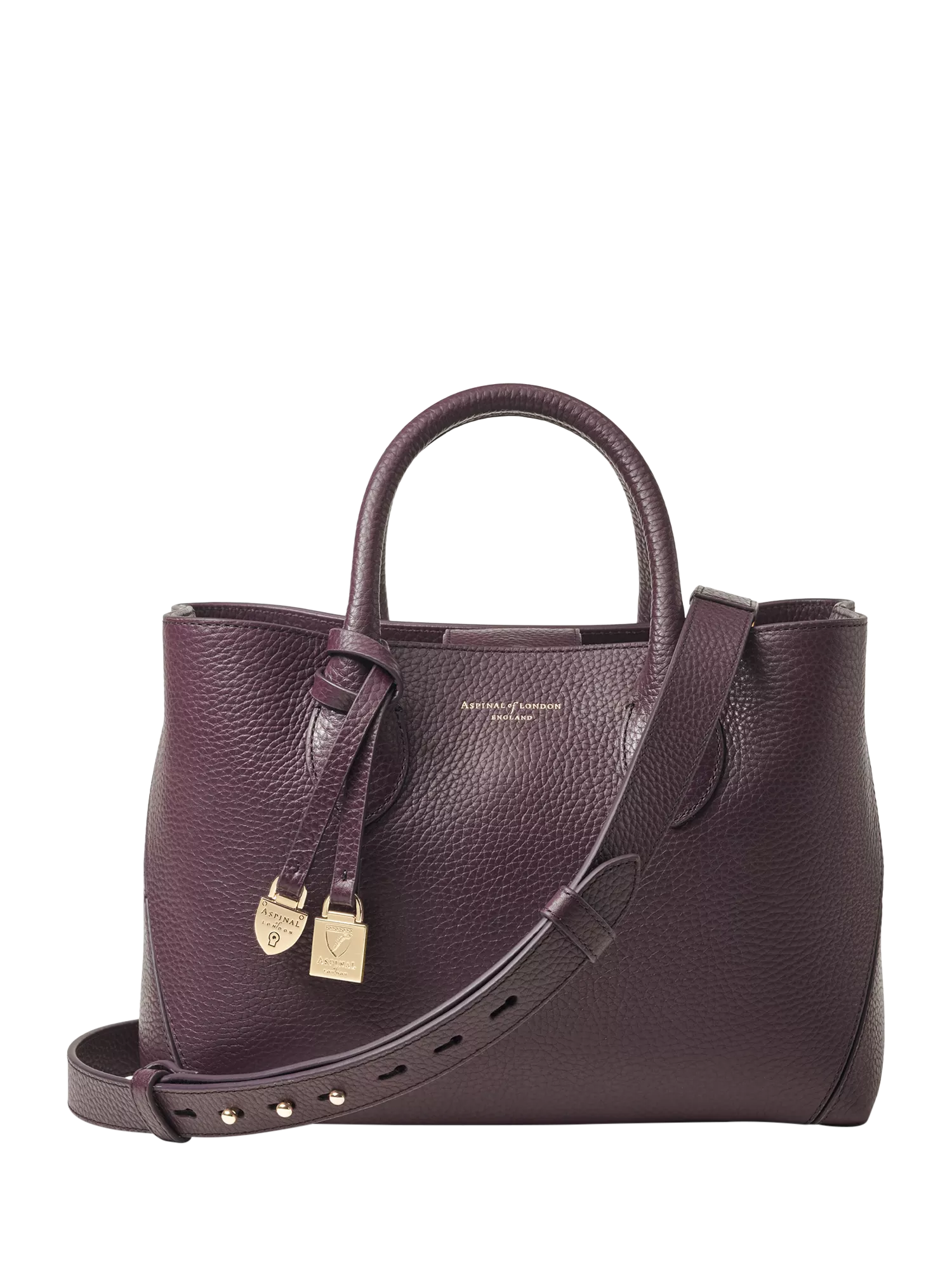 Aspinal of London Navy Midi tote bag, imported from the UK