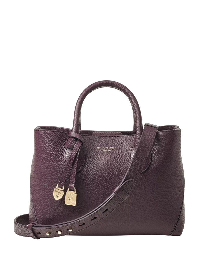 Aspinal of London Navy Midi tote bag, imported from the UK