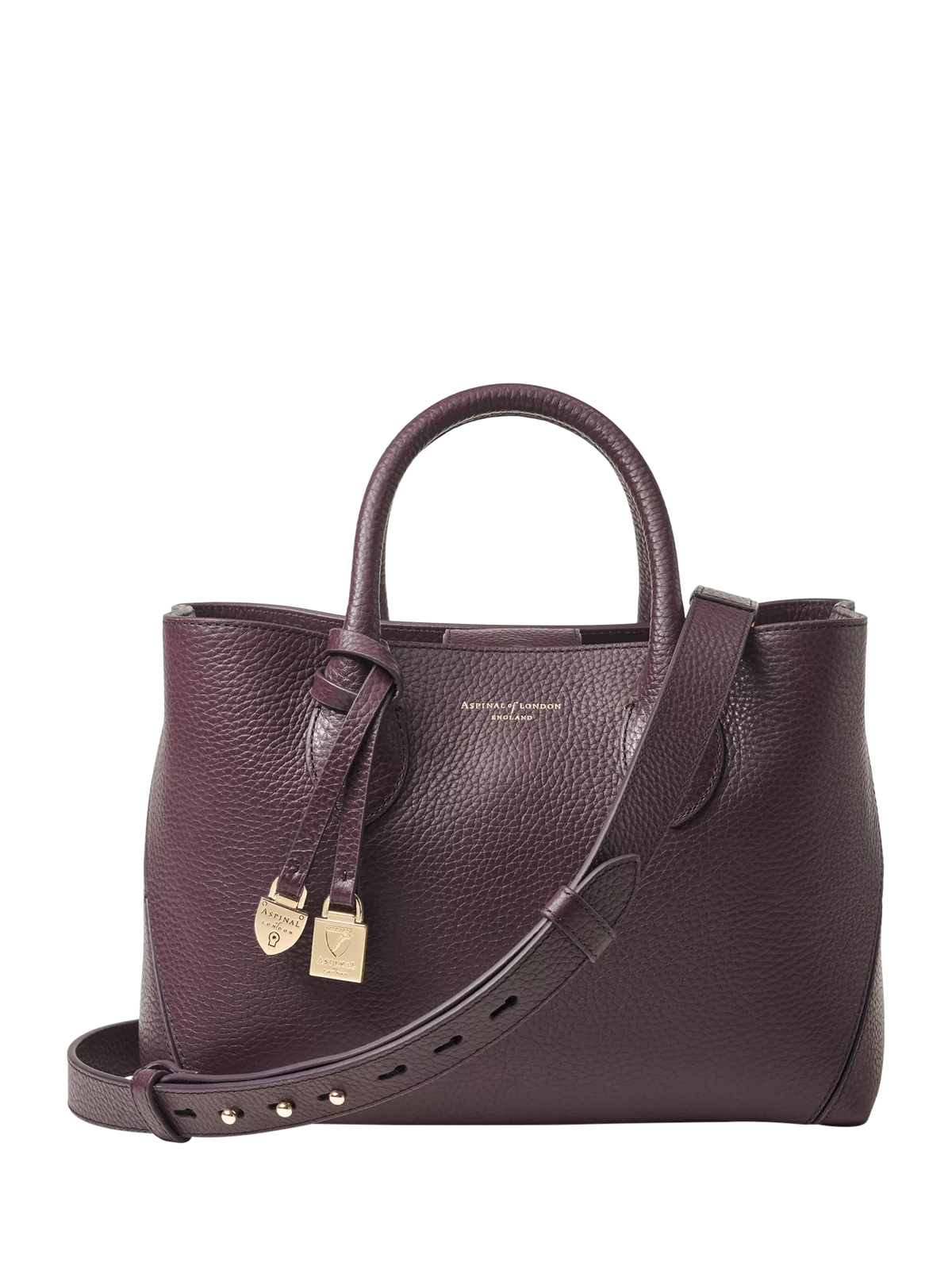 Aspinal of London Navy Midi tote bag, imported from the UK