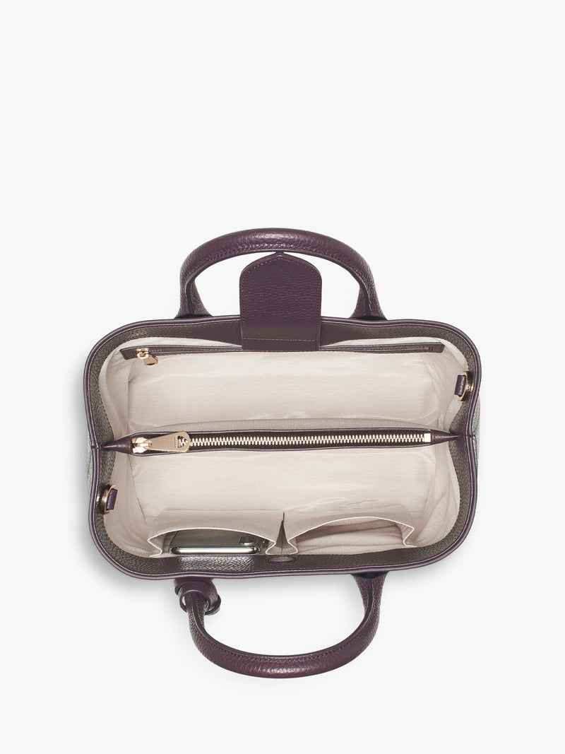 Aspinal of London Navy Midi tote bag, imported from the UK