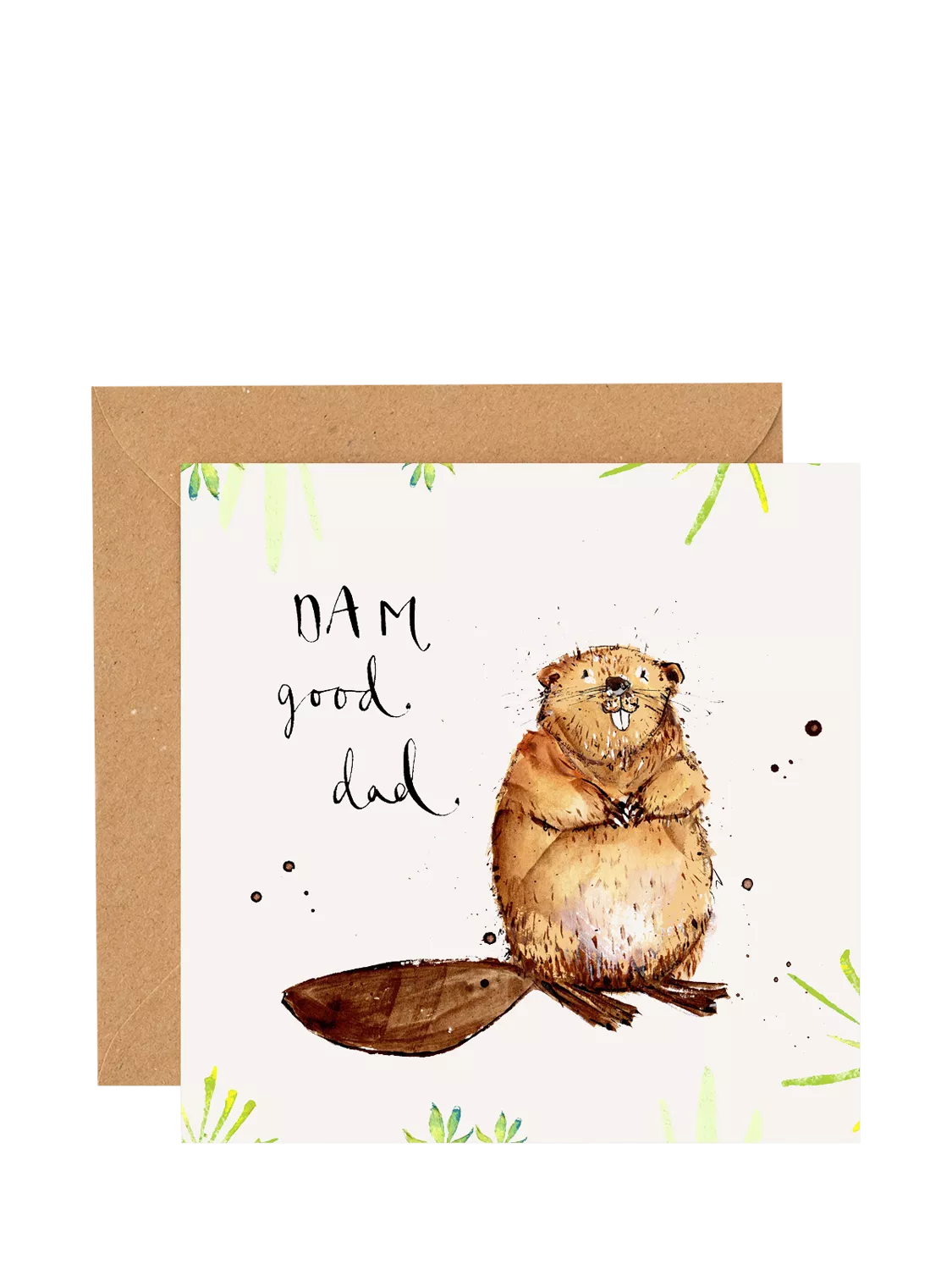 Dam Good Dad Father's Day card by Louise Mulgrew Designs (British brand)