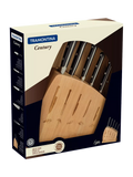 Tramontina Century Oak 6-piece knife block set (British brand)