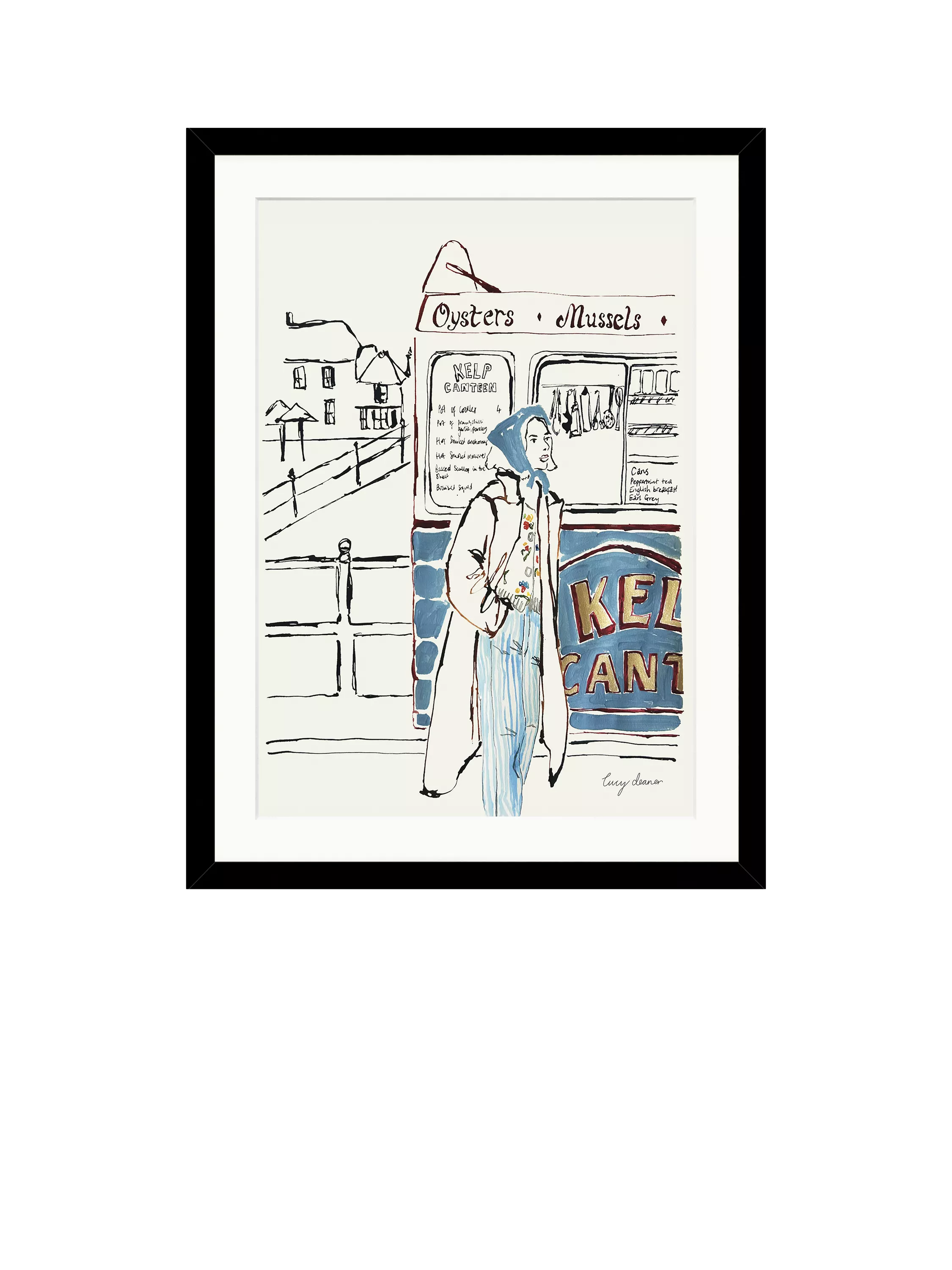 John Lewis Lucy Deaner print Fashion by the Sea 42x32cm British product