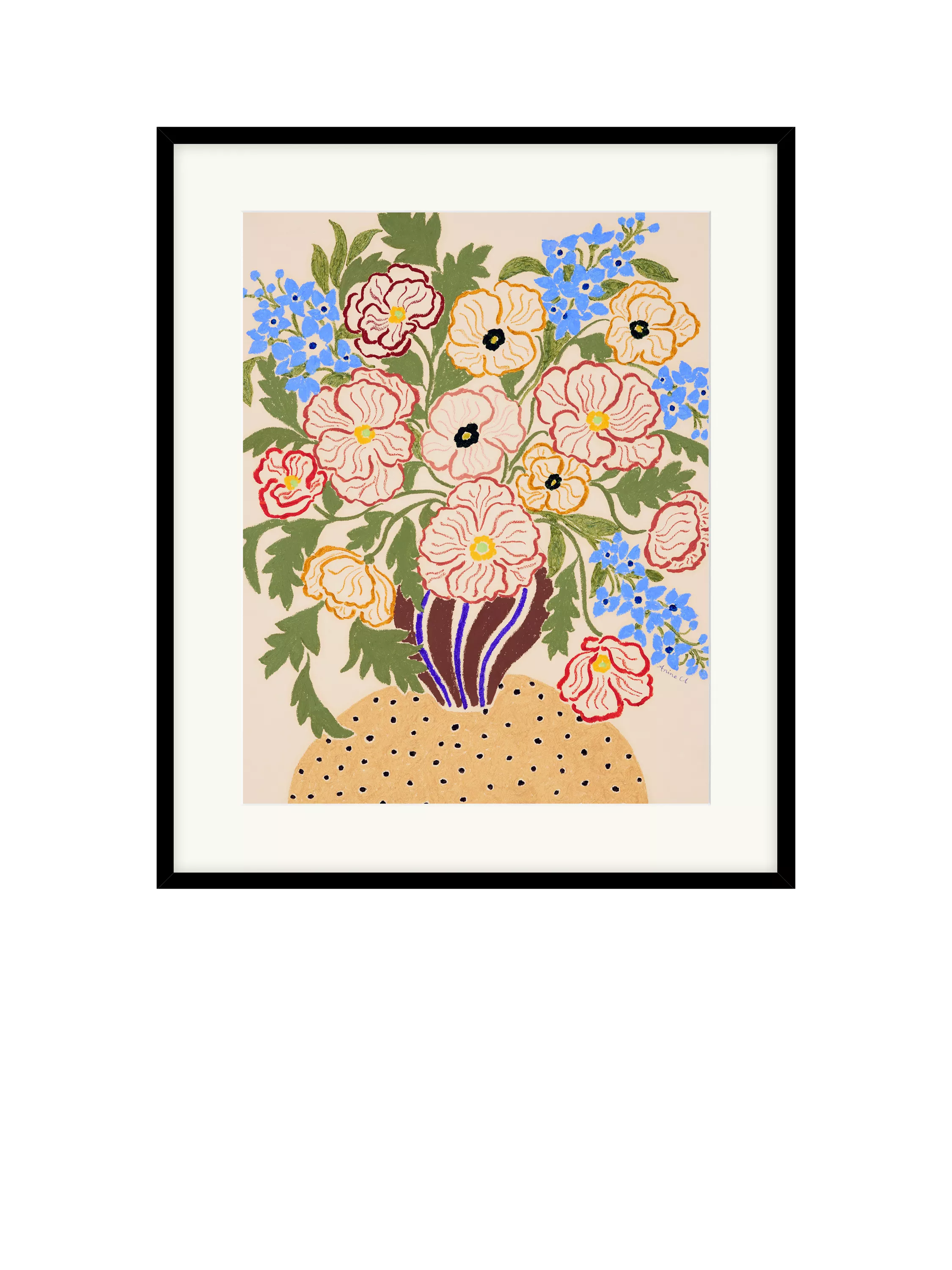 John Lewis framed floral print peonies 62x52cm - British product
