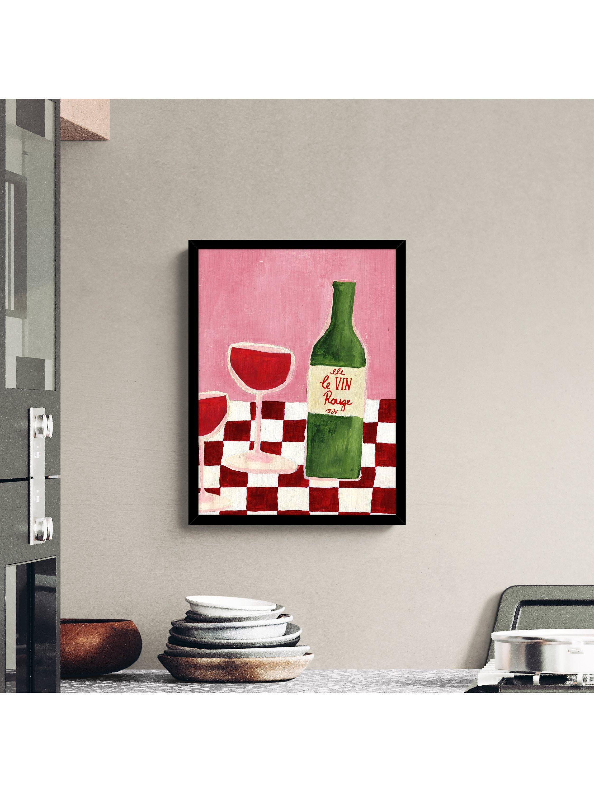 John Lewis Emily Daborn Le Vin Rouge framed print 42x32cm pink multi - British product