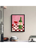 John Lewis Emily Daborn Le Vin Rouge framed print 42x32cm pink multi - British product