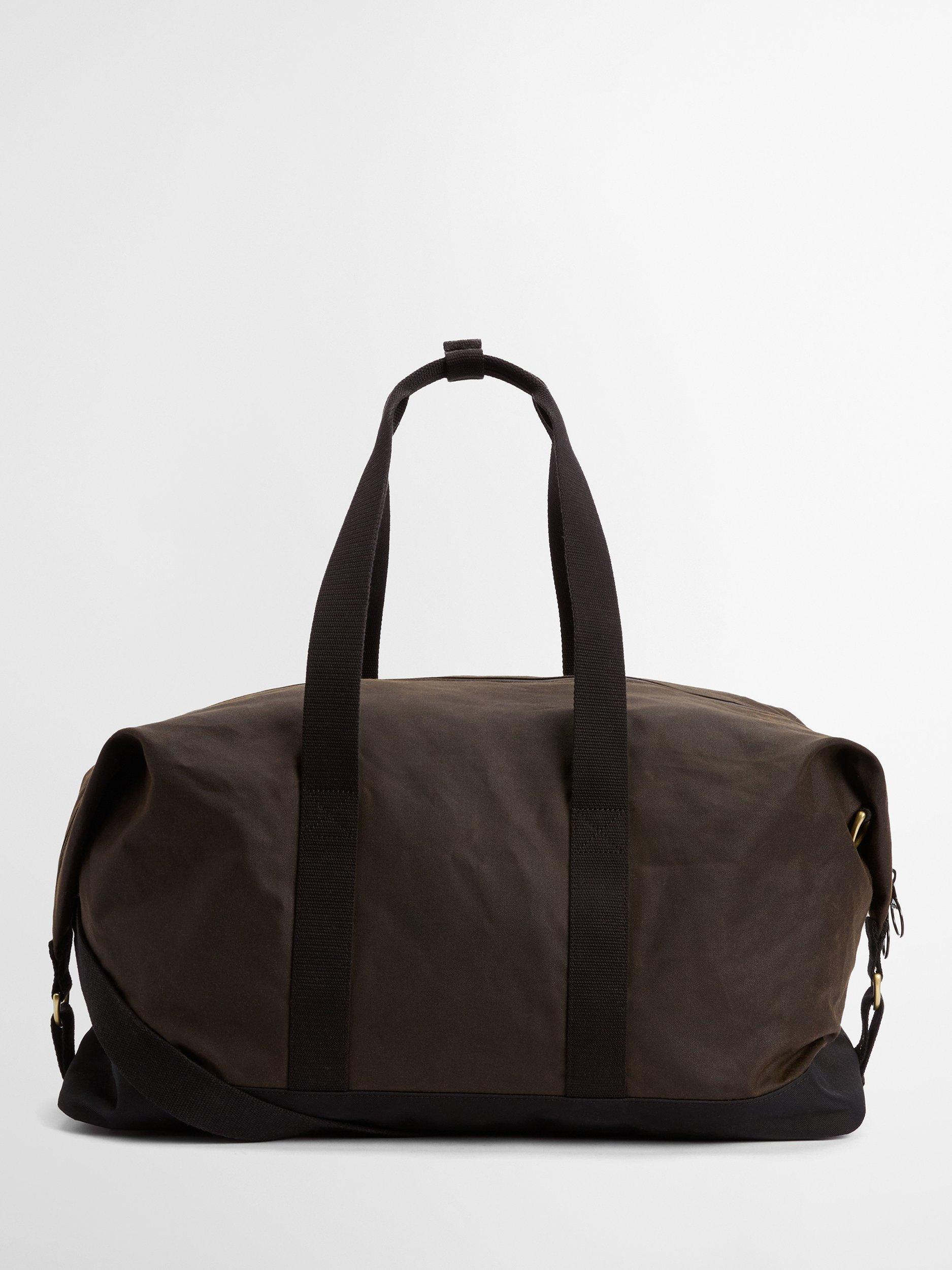 Barbour waxed cotton holdall Olive/Black, UK version