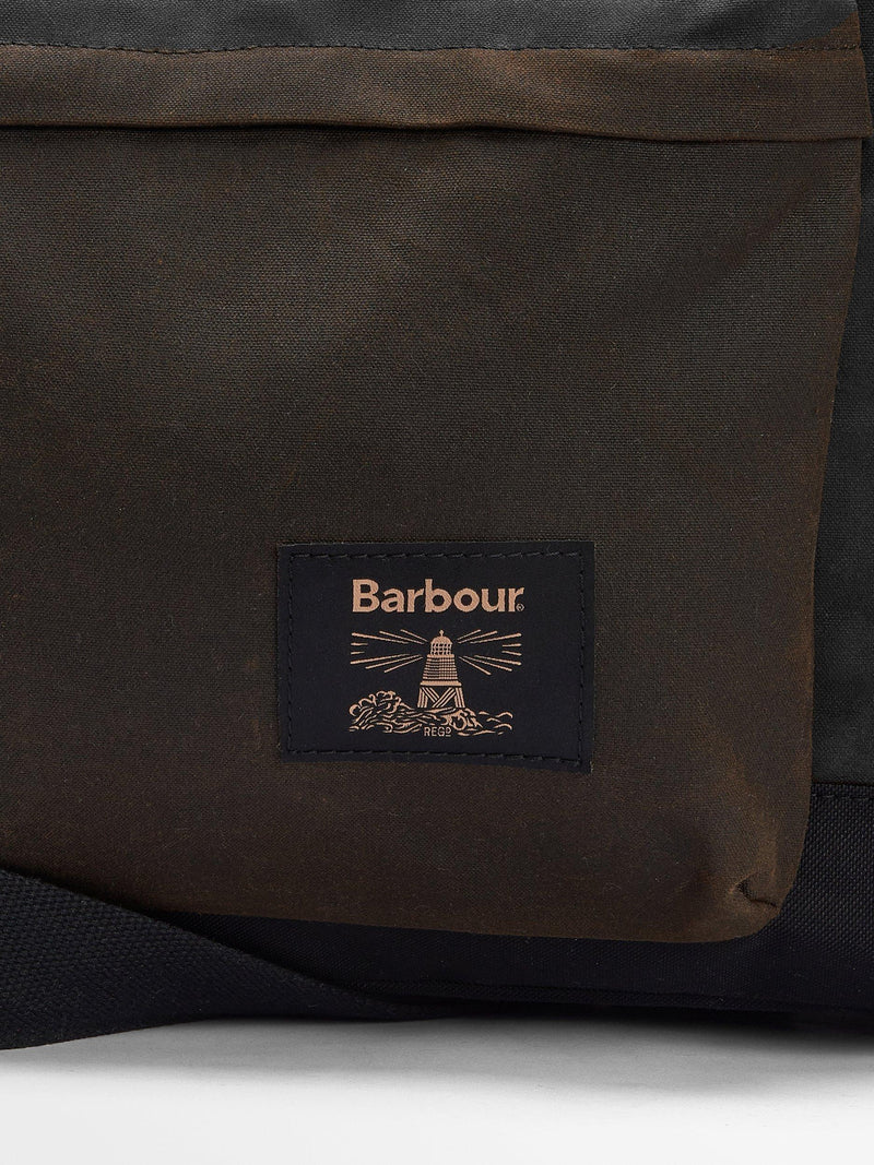 Barbour waxed cotton holdall Olive/Black, UK version